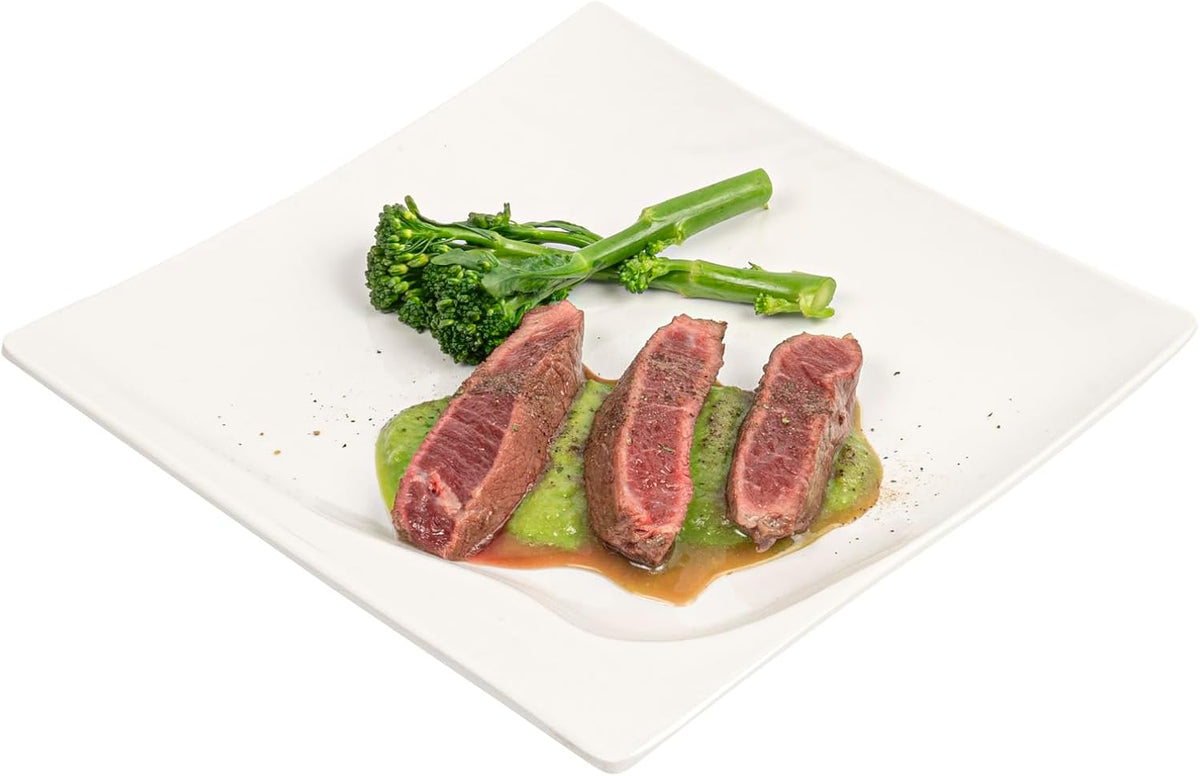 Restaurantware Voga 8 x 8 Inch Serving Plates 10 Square Pasta Plates - Premium Top-Rack DIshwashable White Melamine Serving Platters Serve Appetizers Or Desserts For All Occasions