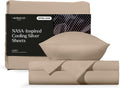 Miracle Made Extra Luxe Soft, Cool-to-the-Touch Cotton Bed Sheet Set, 4-Piece – Silver-Treated, Breathable, Lightweight Bedding – King Size, Sand
