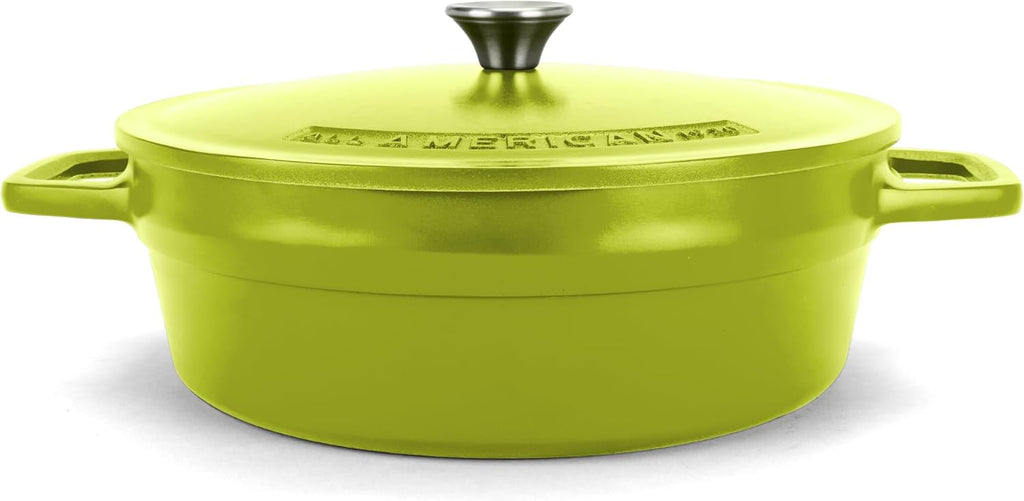 All American 1930 - Dutch Oven - The Saucier Set, Kelp Green - 5.5qt Capacity - Perfect for Sauces, Soups & Simmering - Non Stick & PFAS Free - Made in the USA