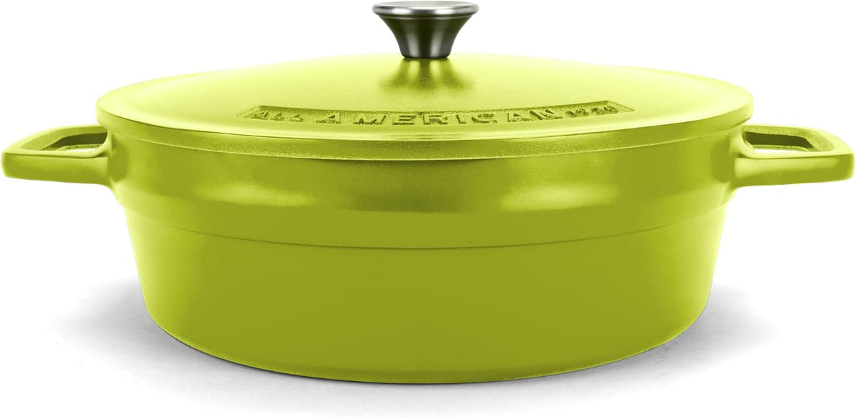 All American 1930 - Dutch Oven - The Saucier Set, Kelp Green - 5.5qt Capacity - Perfect for Sauces, Soups & Simmering - Non Stick & PFAS Free - Made in the USA