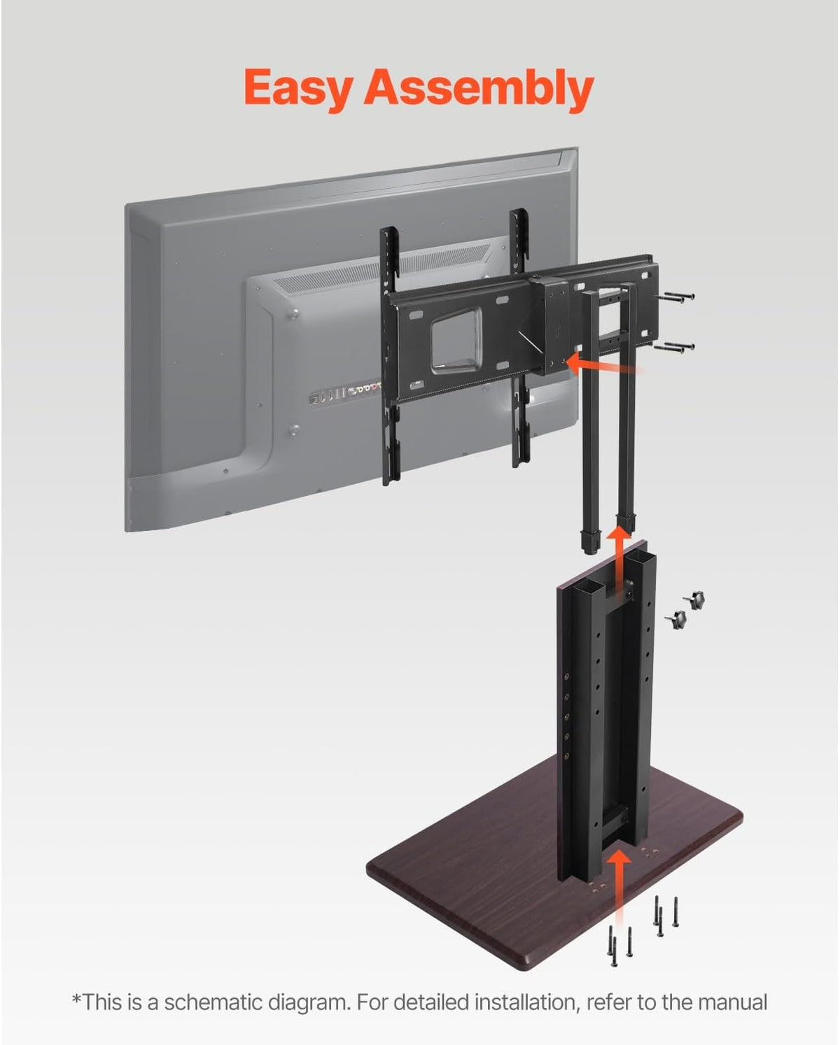 Universal TV Stand Swivel Stand Holds up to 99 lbs for 32-70 Inch Screens