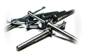 New Package of 250 (pcs) 1/4' x 2' Hammer Drive Concrete Anchor - Zinc Set #TR-2970F Warranity by Pr-Mch