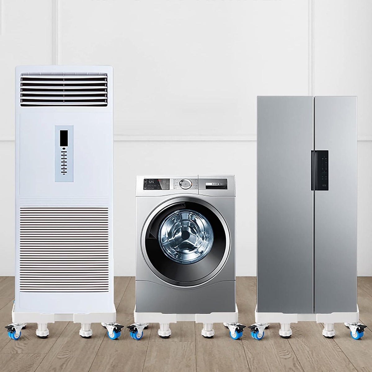 Washing Washing Machine Stand, Movable Telescopic Furniture Dolly, Universal Multi-Functional Pedestal, Adjustable Washer and Dryer Base with 4 Locking Wheels