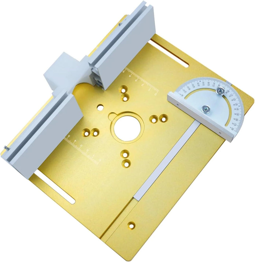 Woodwork router table Router Lift & Aluminum Router Plate for Wood Trimming Machine DIY Woodworking Tool Working Benche(Yellow Plate Set)