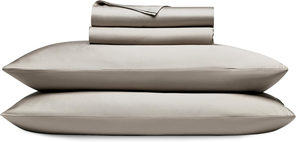 Cozy Earth Luxury Bed Sheet Set - 100% Viscose from Bamboo Fabric, Ultra-Soft & Breathable, Fits Regular & Deep Pocket Mattresses up to 20' - 4 Pieces Queen Sheet Set Dove Grey