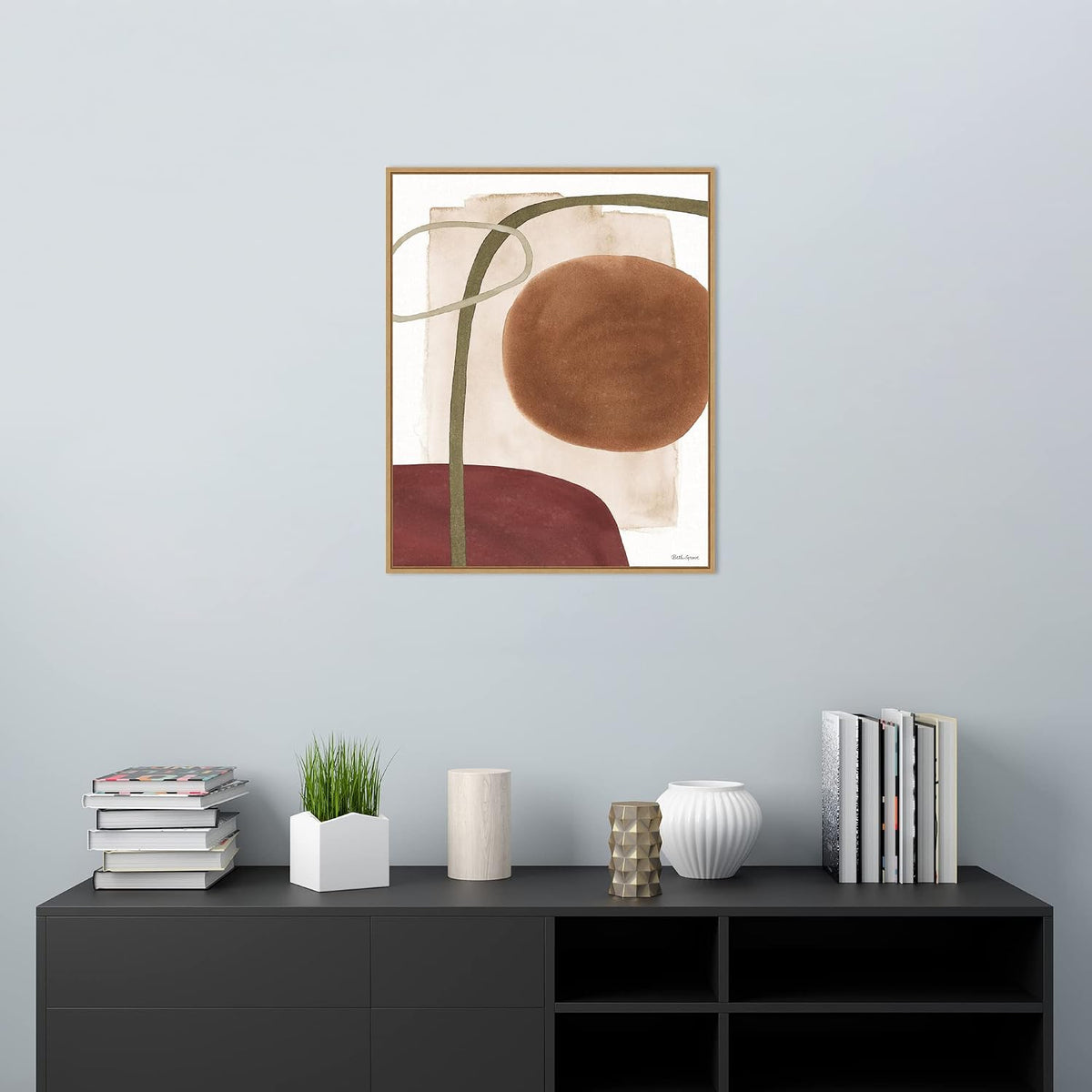 Amanti Art Framed Canvas Wall Art 28x23 Mediterranean Motif XII by Beth Grove, Framed Wall Art Canvas, Abstract Artwork, Modern Decor, Medium Poster Painting for Living Room, Bedroom, Bathroom,
