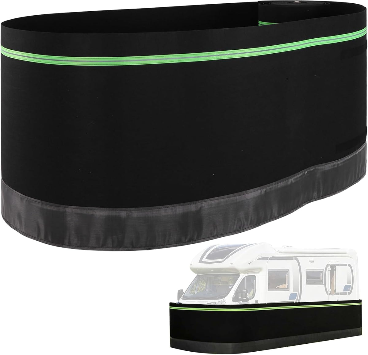 RV Skirting Kit 39.4x85.3 Ft, Easy Install Mobile Home Skirting with Felt Fabric - Wind & Weather Barrier for Travel Trailers, Campers & RVs - Thick Protective Wrap