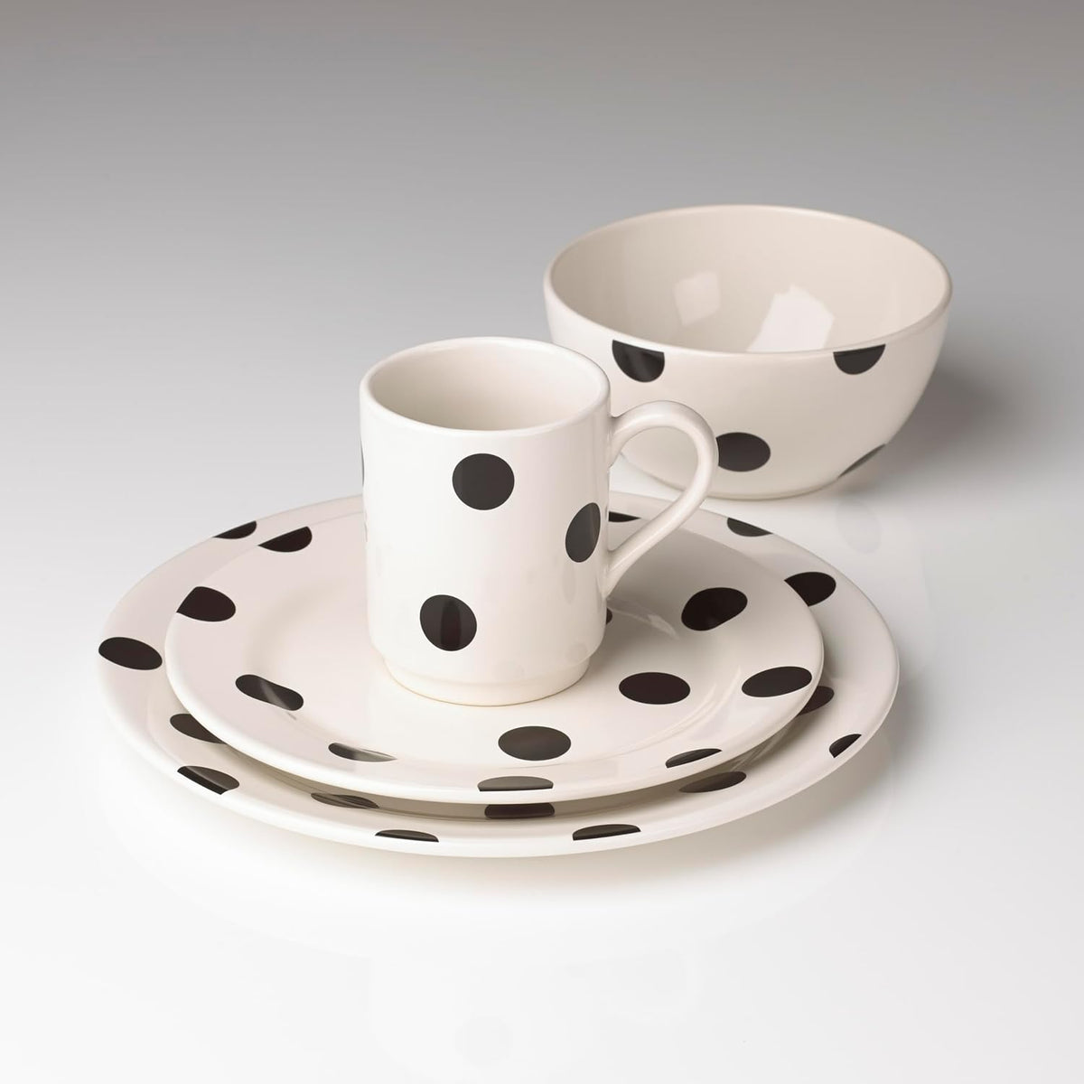 kate spade new york Deco Dot 12-Piece Dinnerware Set, White
