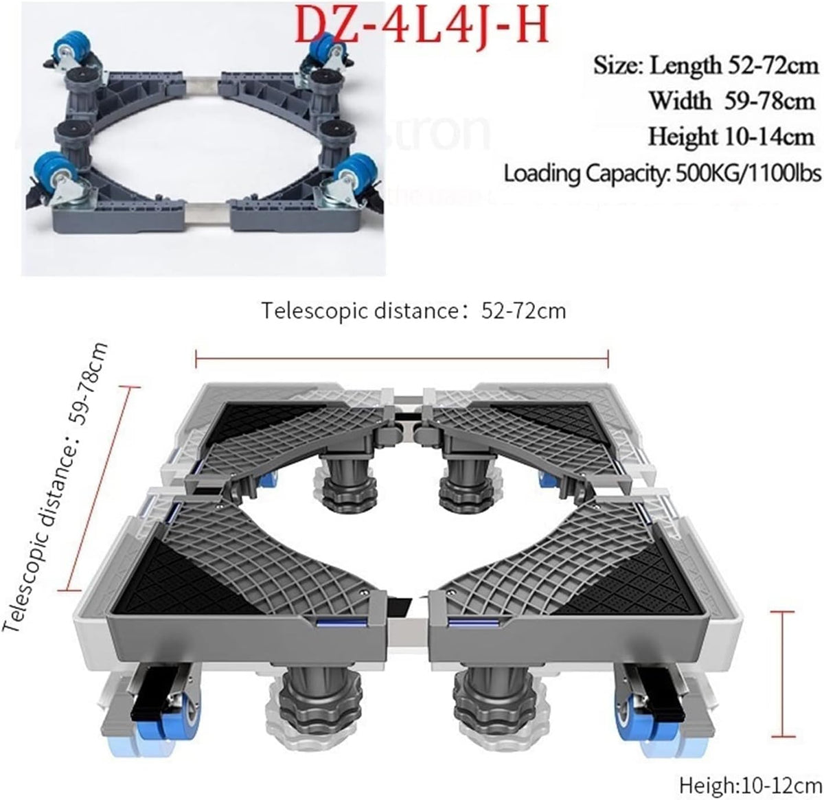 Adjustable Washing Machine Base Washing Machine Stand Universal Mobile Fridge Base Multi-Functional Base for Dryer