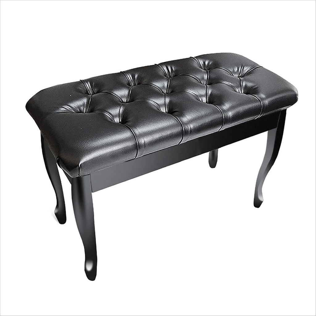 Vanity Bench,Leather Piano Bench Piano Bench Stool with Storage Compartment Comfortable Piano Bench76 X 35 Cm Large Seat Pu Leather Cushion (Black B)，Black-B