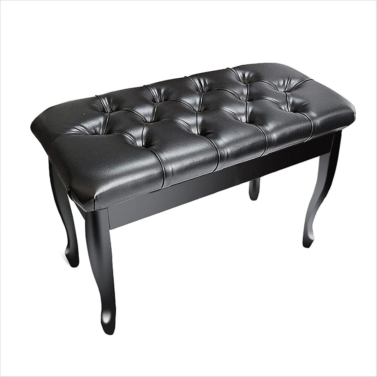 Vanity Bench,Leather Piano Bench Piano Bench Stool with Storage Compartment Comfortable Piano Bench76 X 35 Cm Large Seat Pu Leather Cushion (Black B)，Black-B