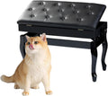 Piano Bench Piano Bench with Storage Piano Accessories Piano Bench Adjustable Height Vanity Stool Piano Bench Black Length 72cm*Width 34cm