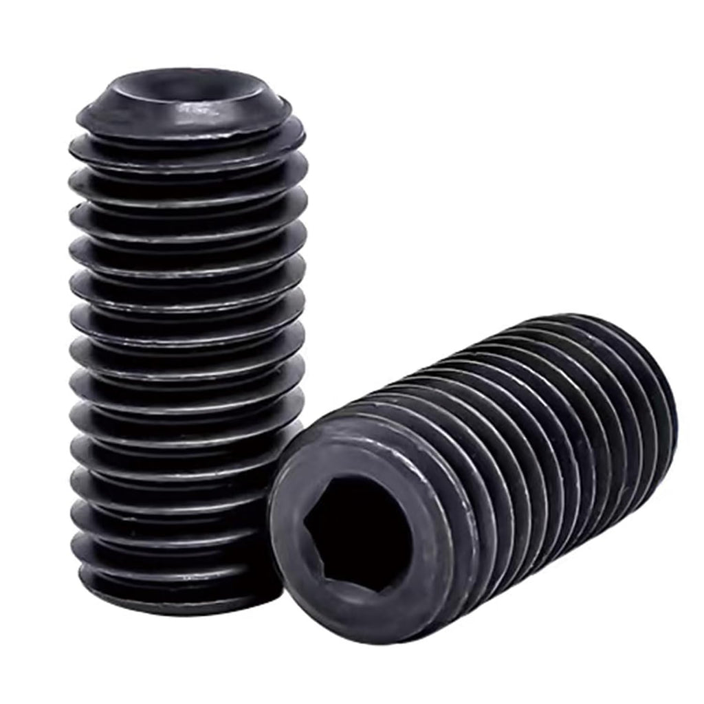 7/8'-9x7/8 Socket Set Screws, Cup Point, Coarse, Alloy, Black Oxide, 10-Pack