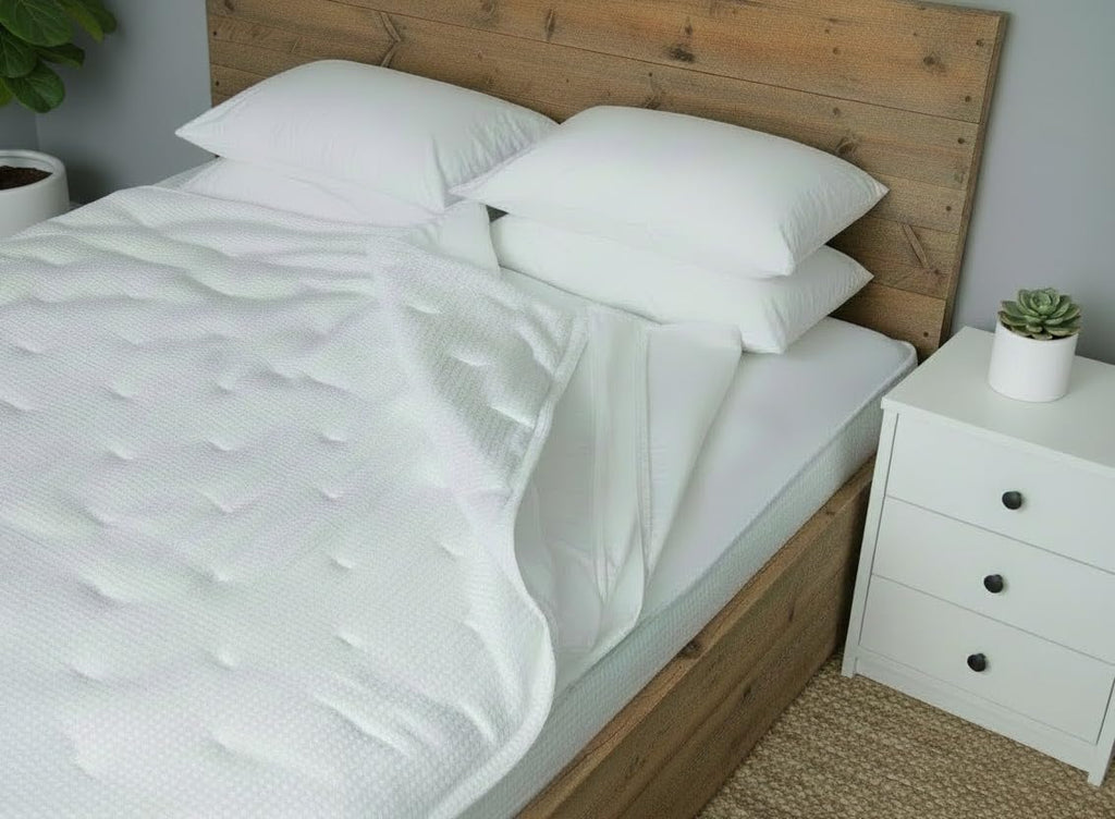 Queen Zipper Bedding Set with Patented Removable Zipper Sheets, Breathable Cotton, Durable Construction, All in one Bedding Set