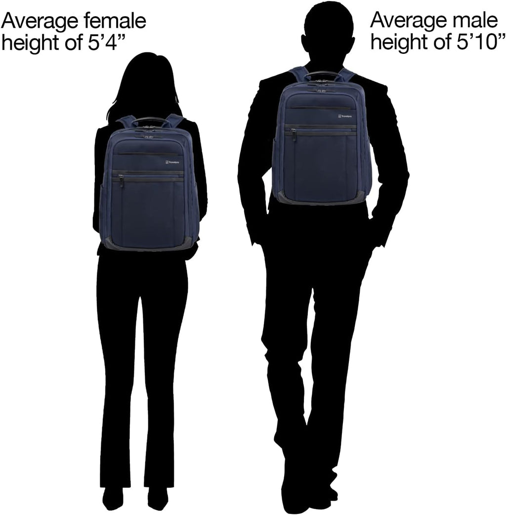 Travelpro Crew Executive Choice 3 Large Backpack Fits Up to 15.6 Laptops and Tablets, USB a and C Ports, Men and Women, Titanium Grey