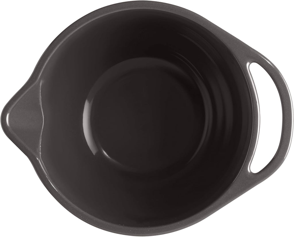 Emile Henry Made in France Mixing Bowl Large -4.75 Quart |Truffle