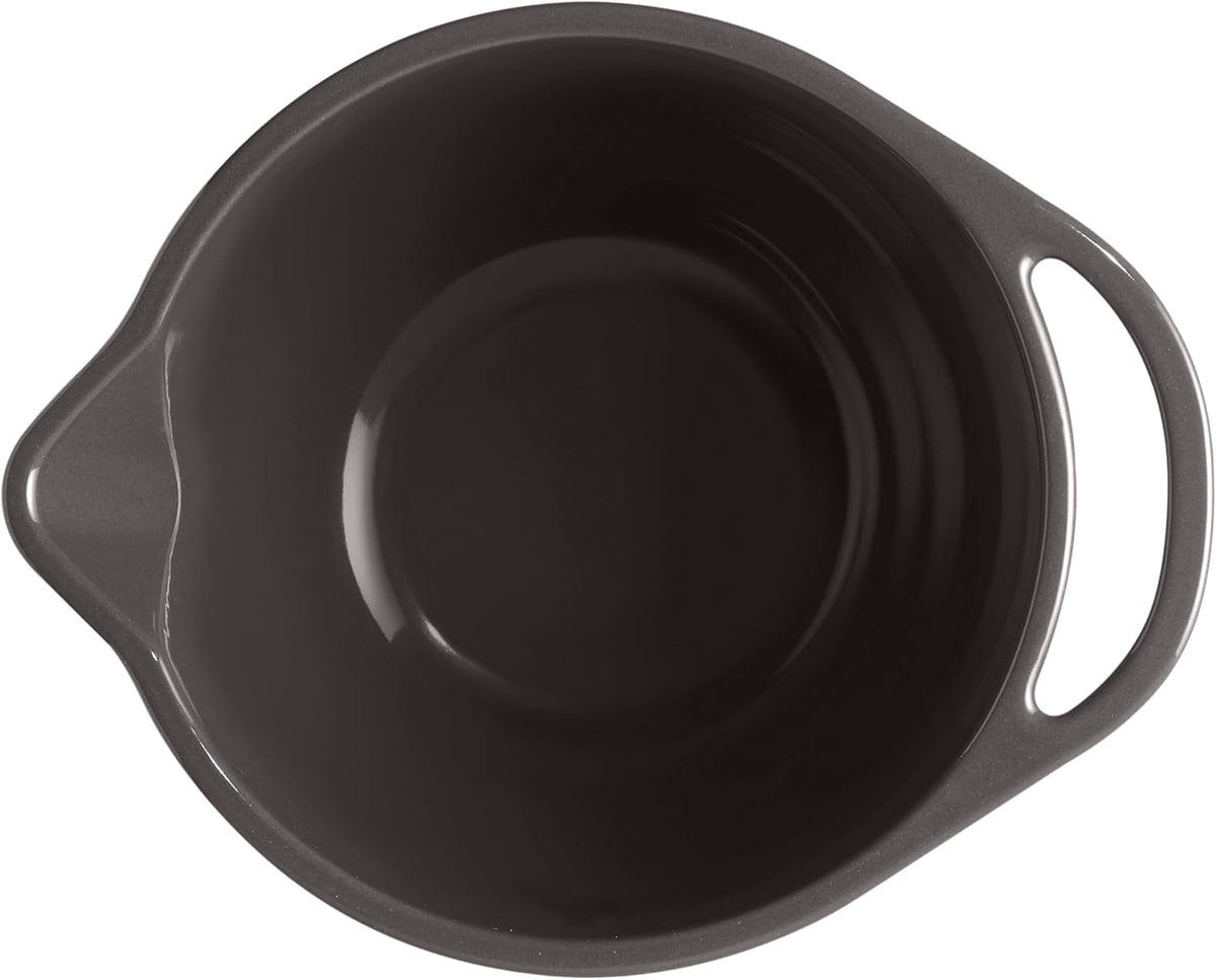 Emile Henry Made in France Mixing Bowl Large -4.75 Quart |Truffle
