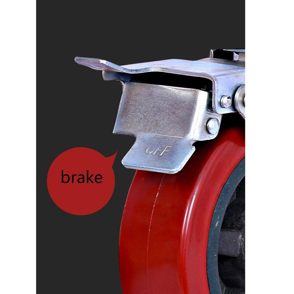 6-inch 8-inch Scaffolding Universal Wheel with Brake, Adjustable Screw Base, Mobile Bracket Wheel 4-Pack(6 inches)
