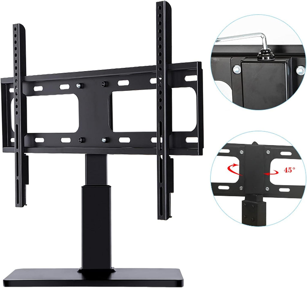 Universal TV Stand TV Stand Base TV Base Desktop LCD Monitor Stand Universal Punch- TV Rotating Bracket for Most 32-70 Inch TVs with Max 600x400mm, Supports Up to 99lbs Tv Stand M