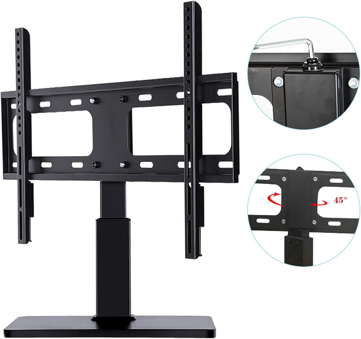 Universal TV Stand TV Stand Base TV Base Desktop LCD Monitor Stand Universal Punch- TV Rotating Bracket for Most 32-70 Inch TVs with Max 600x400mm, Supports Up to 99lbs Tv Stand M