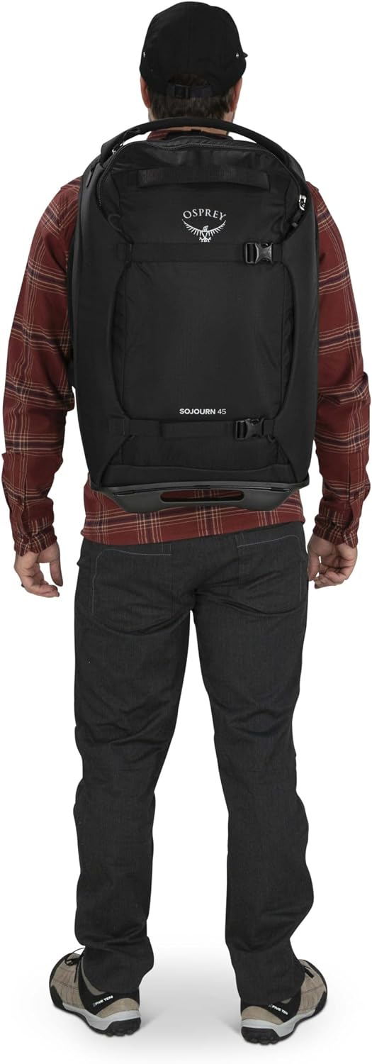 Osprey Sojourn 22'/45L Wheeled Travel Backpack with Harness, Black