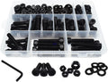 Youngran New M1.4 M1.6 M2 M2.5 M3 M4 M5 Various Lengths Carbon Steel Hexagon Hex Socket Cap Head Screw Bolt Nut Washer Set Assortment Kit Leisurely (Color : J)