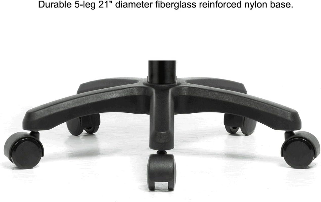 Perch Life Height Adjustable Stool | Medium Bench Height 20.5-28' | Black Fabric