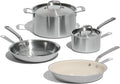 Made In Cookware | 6 Pc Stainless Steel Cookware Set | 5 ply Clad - Includes Frying Pans, Saucepan, and Stock Pot | Professional Grade | Crafted in Italy | Induction Compatible