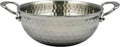 Mauviel M'Elite 5-Ply Hammered Polished Stainless Steel Curved Splayed Saute Pan, And Cast Stainless Steel Handles, 2.1-qt, Made in France