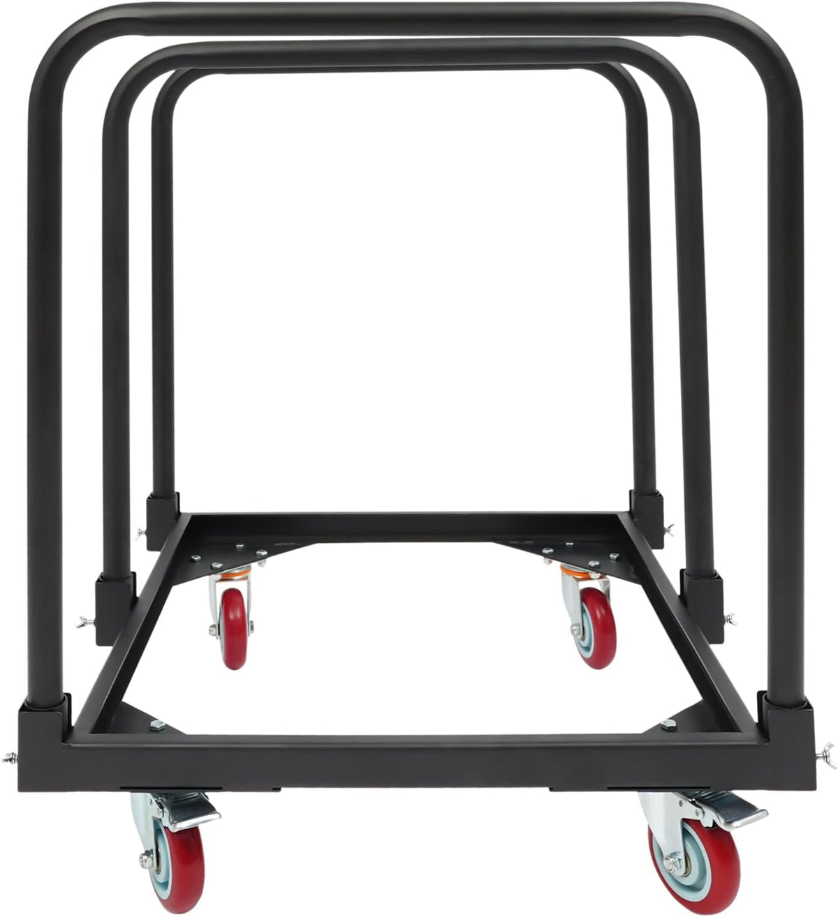 Heavy-Duty 3 Pole Panel Cart, 200 lbs Capacity Folding Table Truck with 4 Swivel Wheels (2 Locking), Industrial Utility Cart for Plywood, Lumber, Mattress Moving