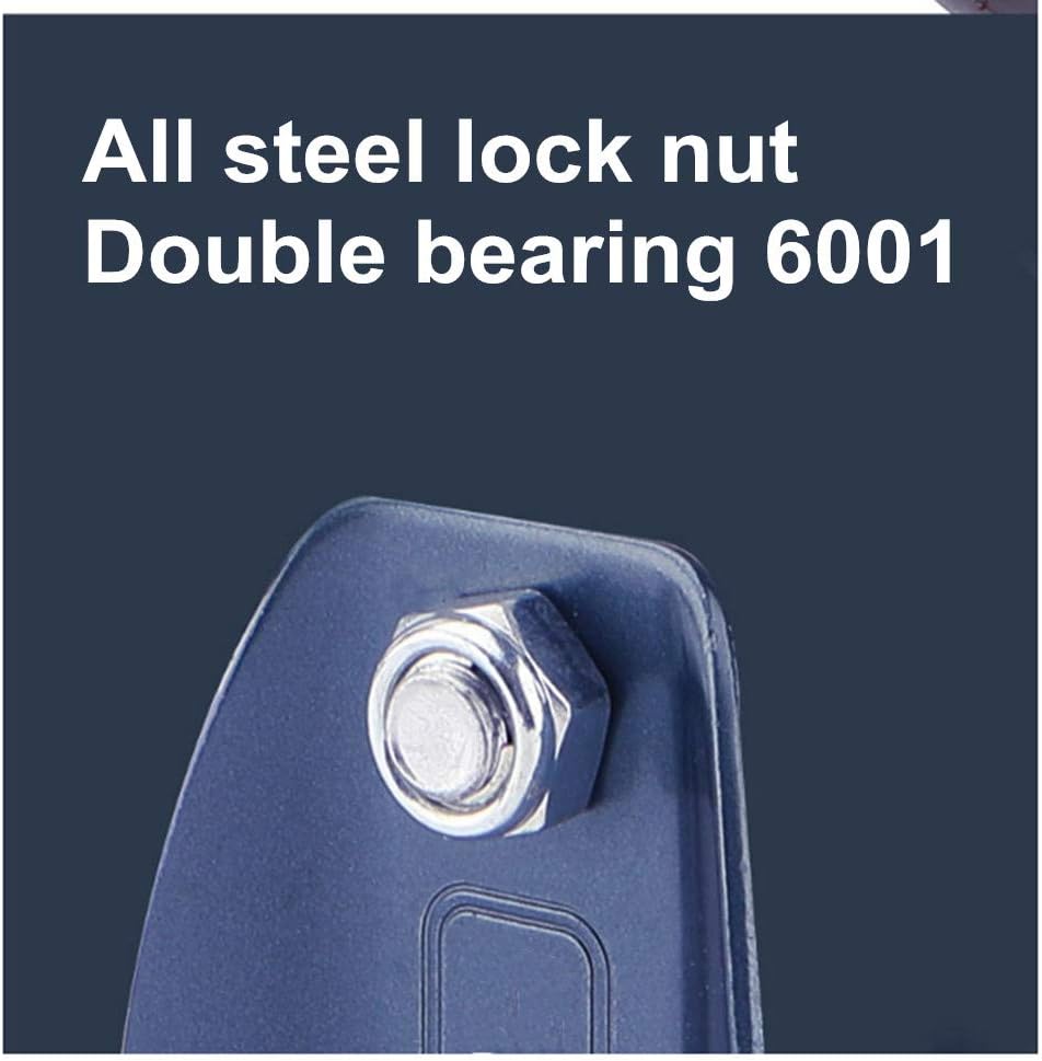 Heavy Duty Swivel Casters 4 Pack Rubber Base Metal Plate Double Locking for Furniture Durable and Sturdy Wheel Casters for Easy Mobility and Safety-Universal-5in/125mm