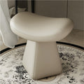Leather Vanity Stool Chair, Creative Vanity Bench, Modern Swivel Stool for Dressing Table, for Daily Routines and Easy Shoe Changing(Gray)