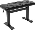 18''-23'' H Adjustable Piano Bench, Heavy Duty Keyboard Piano Stool, Piano Chair with PU Leather Cushion, Hydraulic Lifting Keyboard Bench(Black)