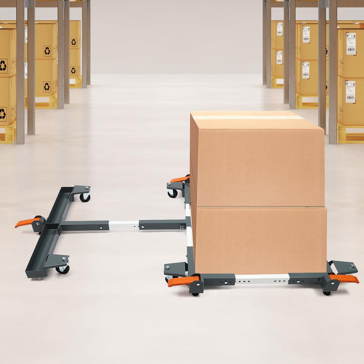 Undercat Mobile Base, Heavy Duty Universal Mobile Base with 6 Universal Wheels, 600 lbs Load Capacity, Adjustable Mobile Base for Mobilizing Small Mechanical Equipment, Home Appliances