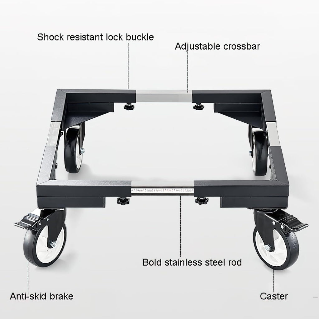 Heavy Duty Mobile Base with Wheels for Smoker Oven, Adjustable Universal Dolly Stand with Locking Casters (High-end Model)