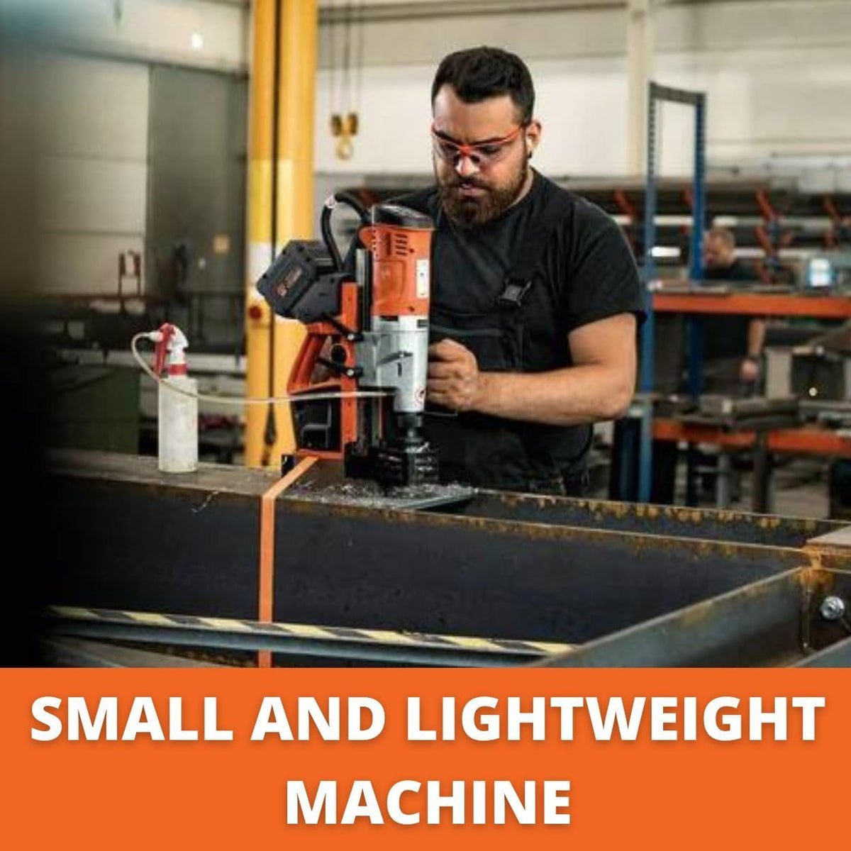 Fein 18V Cordless Universal Magnetic Base Drill with Brushless Motor and Permanent Magnet - 1-3/8' HSS Cutter Max. Diameter - AJMU 137 PMQW 18V AS Set 2 x 8 Ah - 71700563090