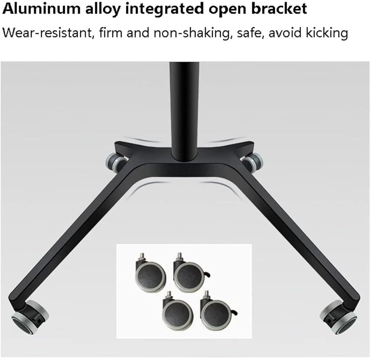 Height Adjustable Overbed Table with Wheels Pneumatic Mobile Standing Desk for Home Use Portable Laptop Desk Rolling Computer Cart
