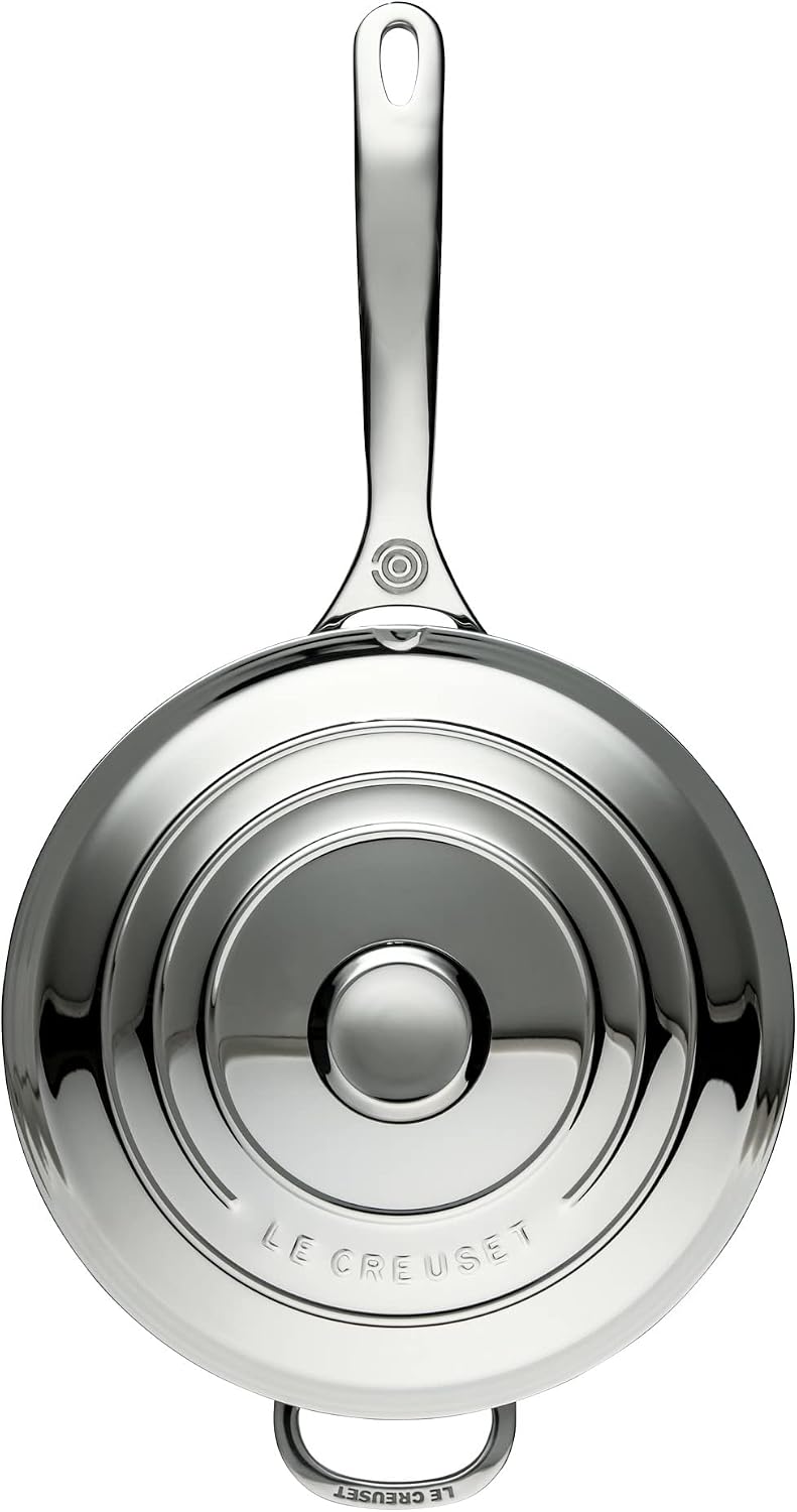 Le Creuset Tri-Ply Stainless Steel 3.5 Quart Saucier Pan