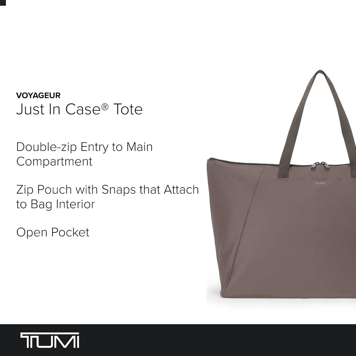 TUMI Just In Case Tote - Packable Travel Tote Bag for Women & Men - Carry Travel Accessories Easily