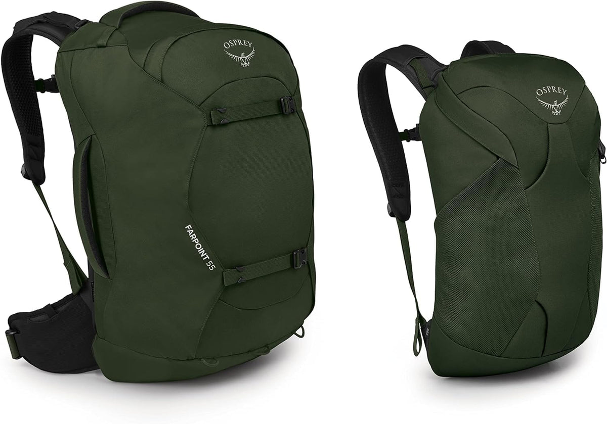 Osprey Farpoint 55L Men's Travel Backpack, Gopher Green