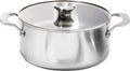 OXO Mira Tri-Ply Stainless Steel, 5QT Stock Pot with Lid, Induction, Multi Clad, Dishwasher and Metal Utensil Safe