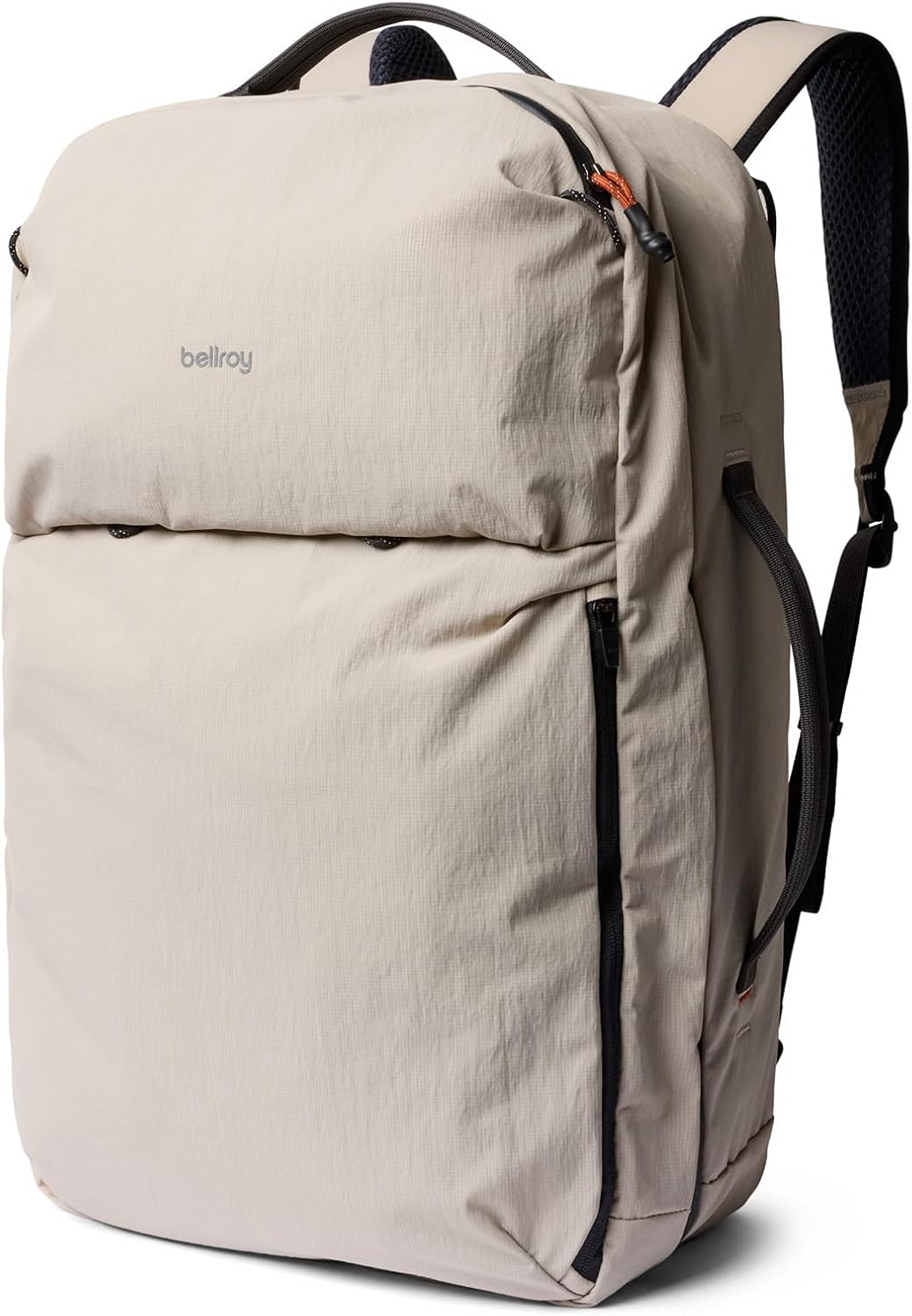 Bellroy Lite Travel Pack 38L (carry-on backpack, large travel backpack for international travelers, with laptop pocket, interior packing cells and tuck-away shoulder straps) - Ash