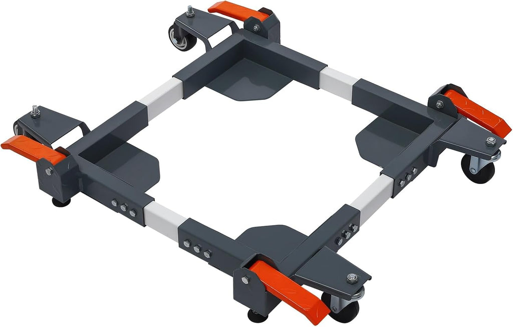 Adjustable Heavy Duty Mobile Base For Small Mechanical Equipment 4 Universal Wheels 47.7 * 35.9 * 5.9 in Grey
