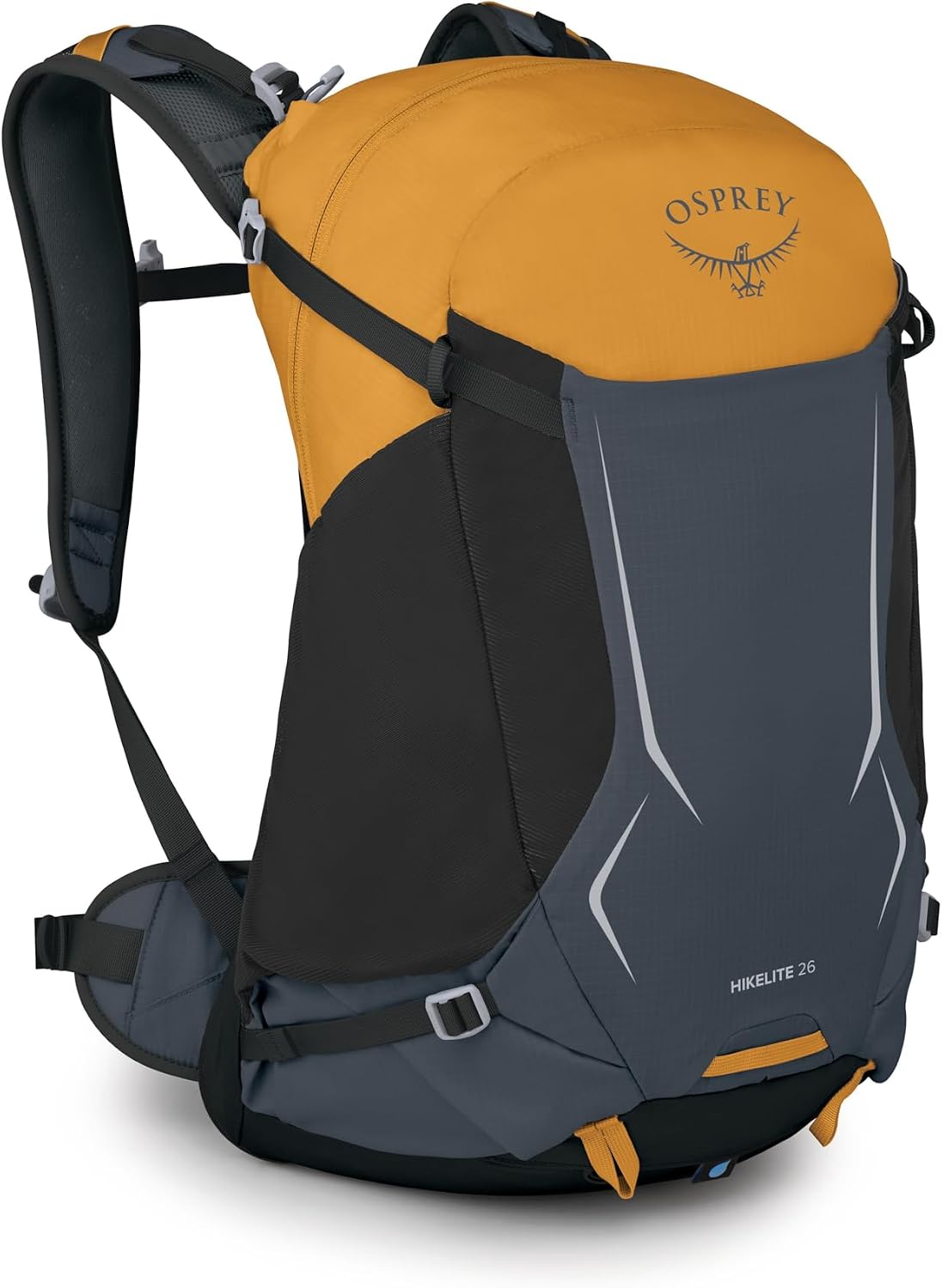Osprey Hikelite 26L Durable Hiking Backpack - Travel Daypack with Rain Cover for Men and Women, Tungsten Yellow
