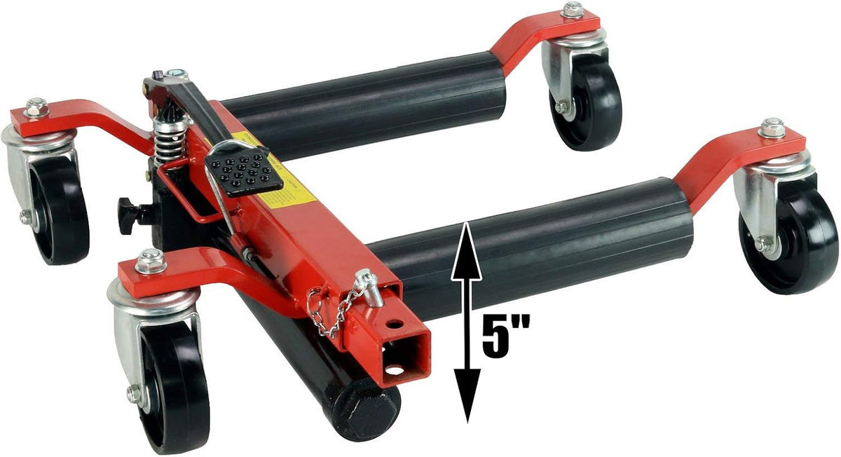 (4) Dragway Tools 12 in. 1500 lb. Hydraulic Wheel Dolly Vehicle Positioning Jacks Lift Hoist