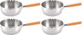 Japanese Stainless Steel Yukihira Saucepans 22cm Cooking Pot, 3 Quart, Made in Japan, 4-Pack