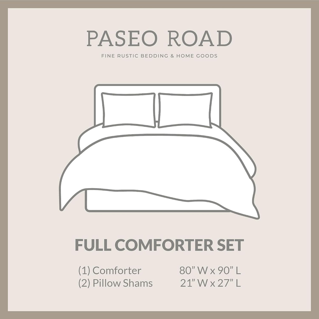 Paseo Road Cabin Bedding Joshua 3 Piece Lodge Comforter Set with Pillow Shams, Full Forest Woods Bedding, Pine Trees Comforter Set, Woodland Nature Western Rustic Bed Set