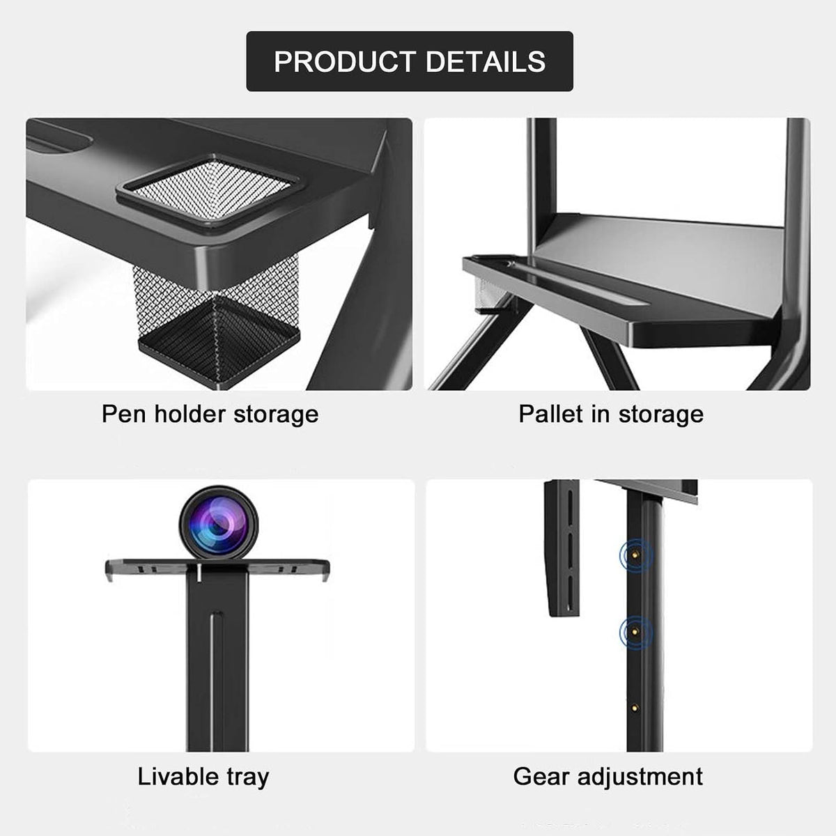 Universal TV Stand Wheels, Fits Most 55'-112' Screen TVs, Height Adjustable TV Floor Stand, 150kg Weight Capacity