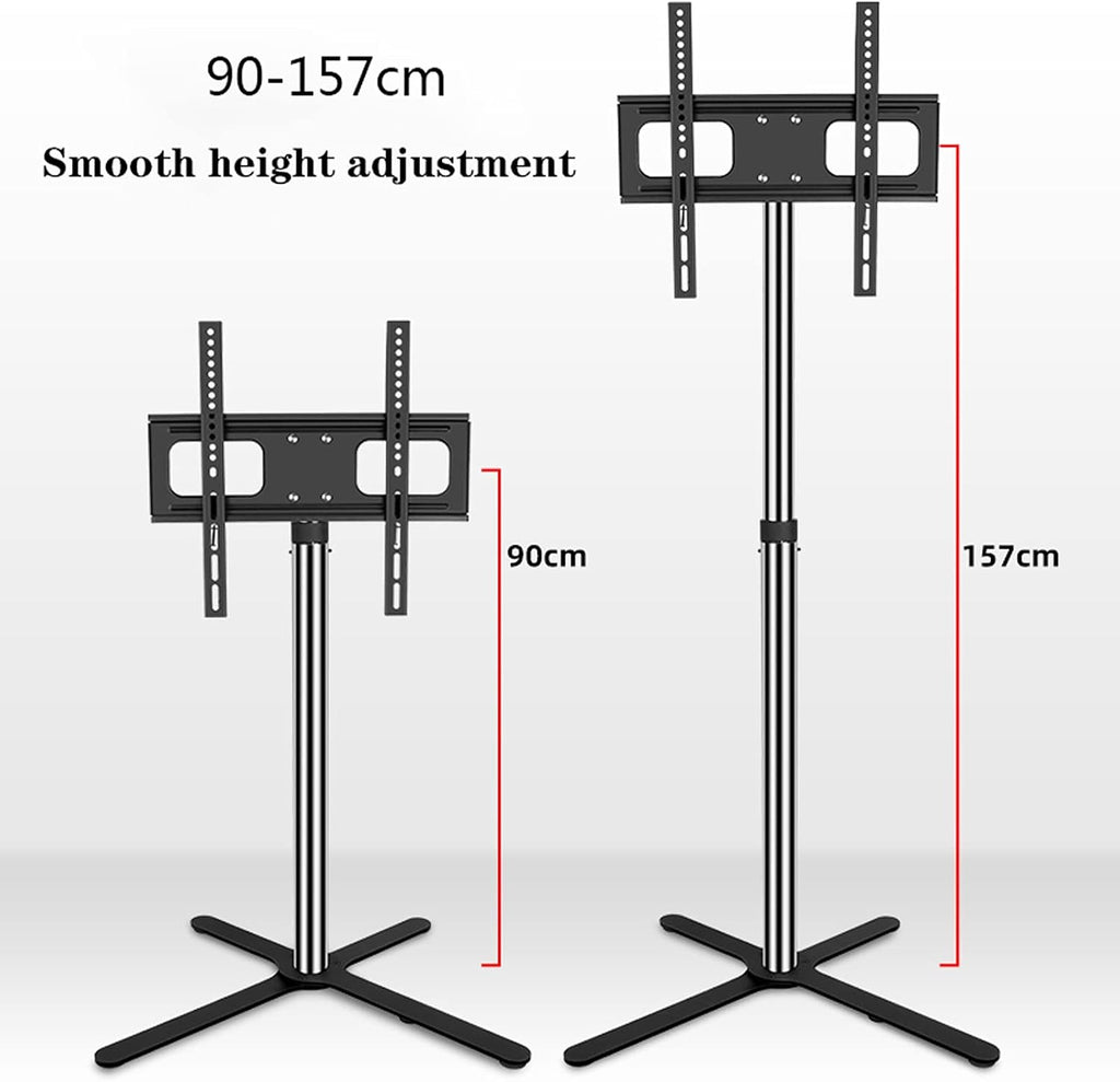 Universal TV Stand TV Stand Base Floor TV Stand Mount Universal TV Stand Height Adjustable, Tilt, Swivel TV Mount for 32 to 50 Inch Flat Screen TVs，Max VESA 400X400mm Holds 110lbs Tv Stand Mount