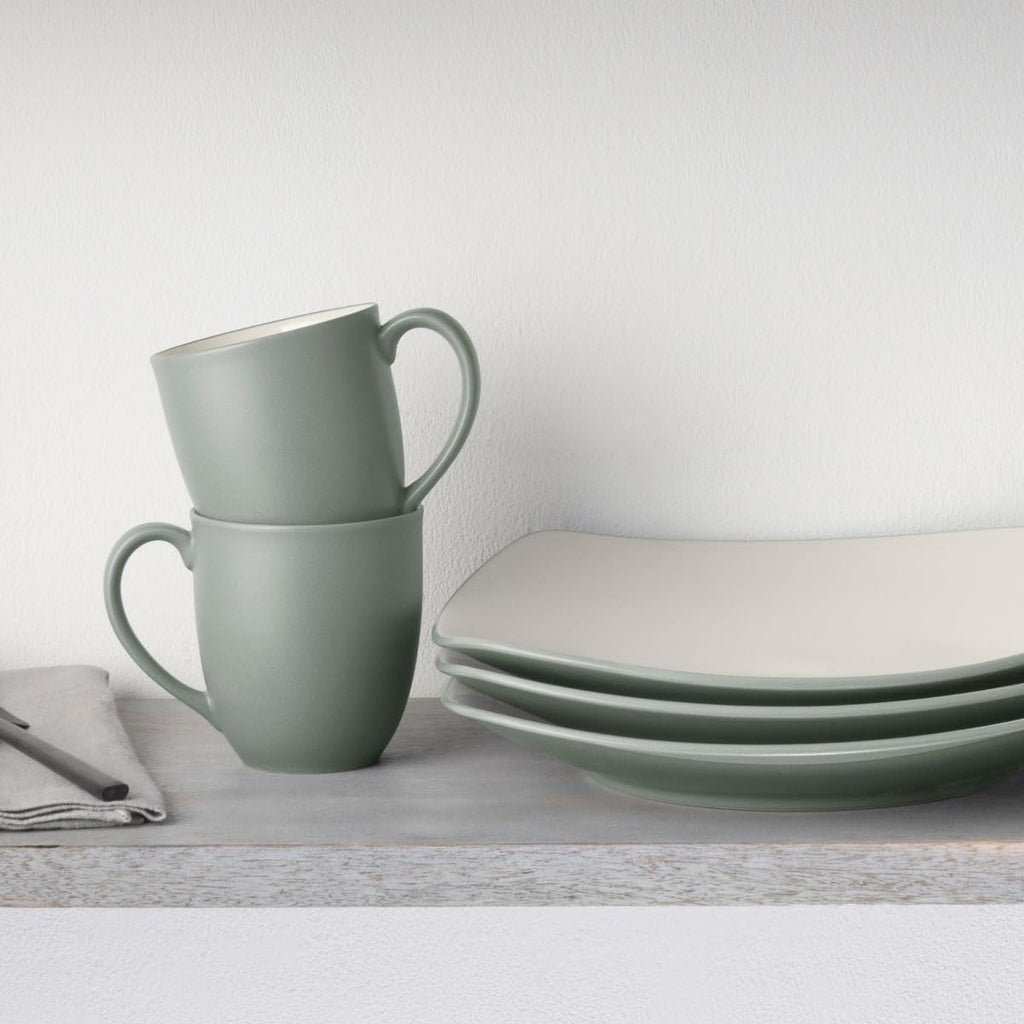 Noritake Colorwave Green 16-Piece Square Set, Service for 4 in Green